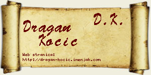 Dragan Kočić vizit kartica